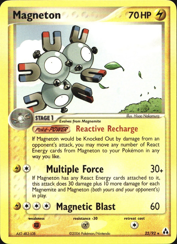 Magneton 22/92 Rare Legend Maker Pokemon Near Mint