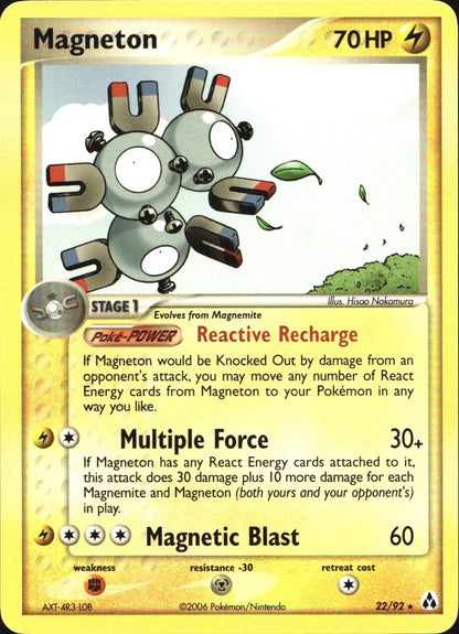 Magneton 22/92 Rare Legend Maker Pokemon Near Mint