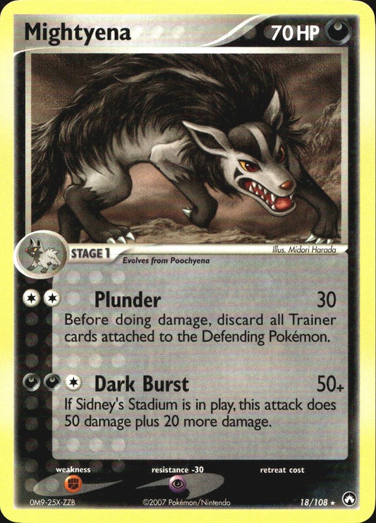 Mightyena 18/108 Rare Power Keepers Pokemon Near Mint
