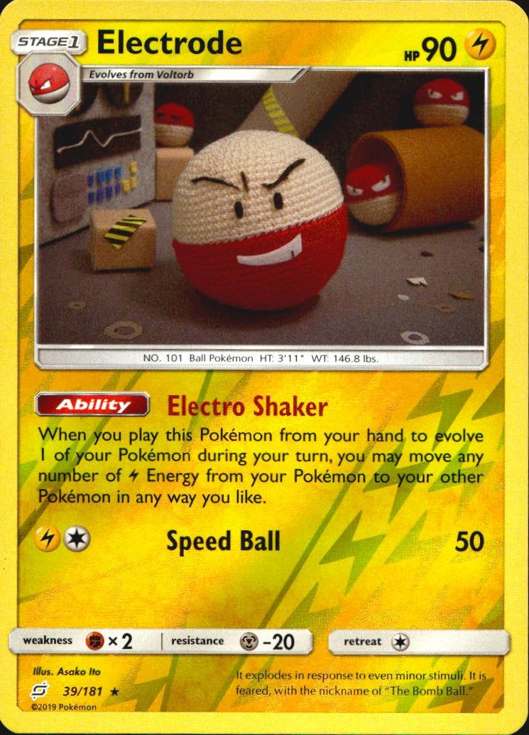 Electrode 39/181 Holo Rare Team Up Pokemon Reverse Holo Near Mint