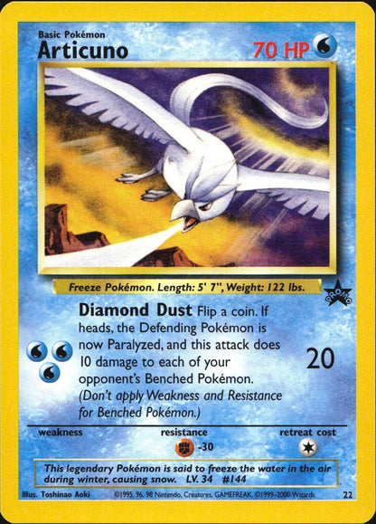 Articuno 22 Promo Wizards Black Star Promos Pokemon Near Mint