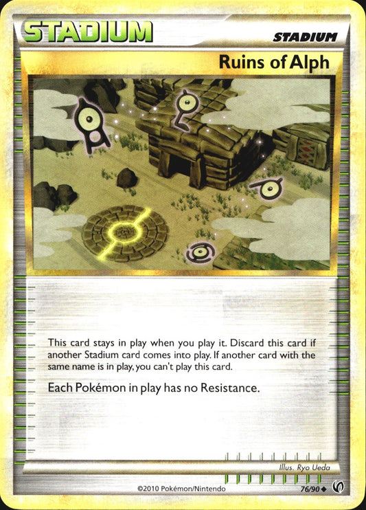 Ruins of Alph 76/90 Uncommon HGSS Undaunted Pokemon Near Mint