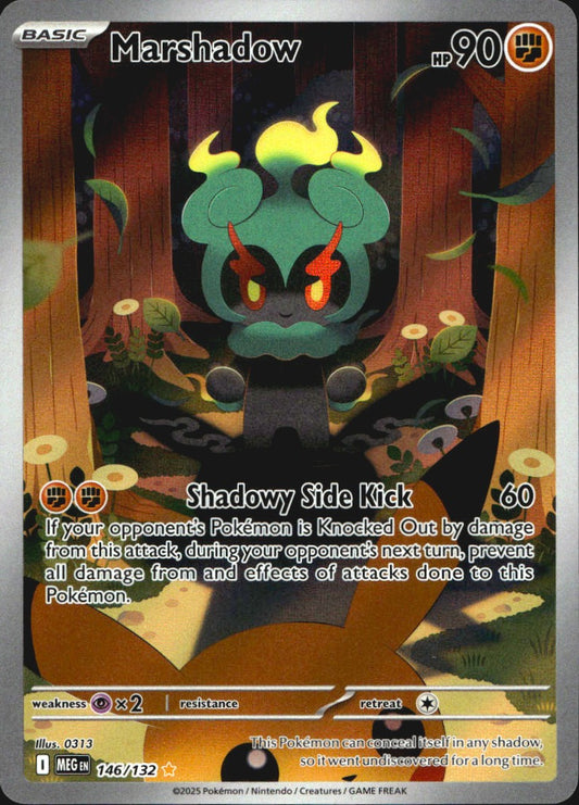 Marshadow 146/132 Illustration Rare Mega Evolution Pokemon Near Mint