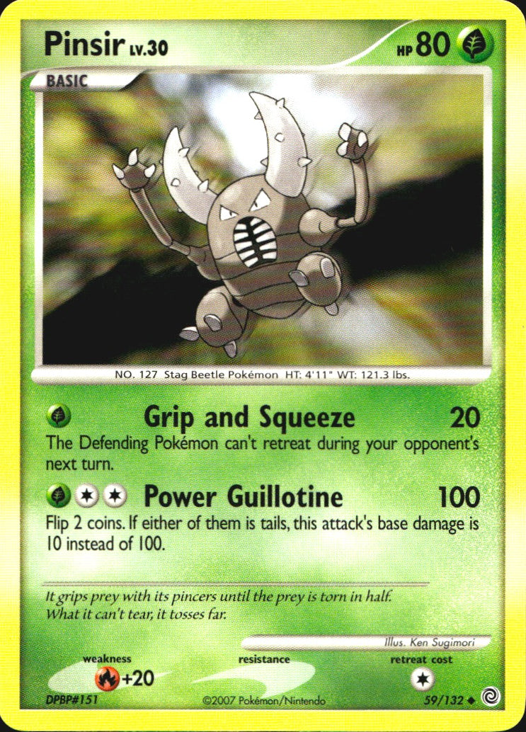 Pinsir 59/132 Uncommon Secret Wonders Pokemon Near Mint