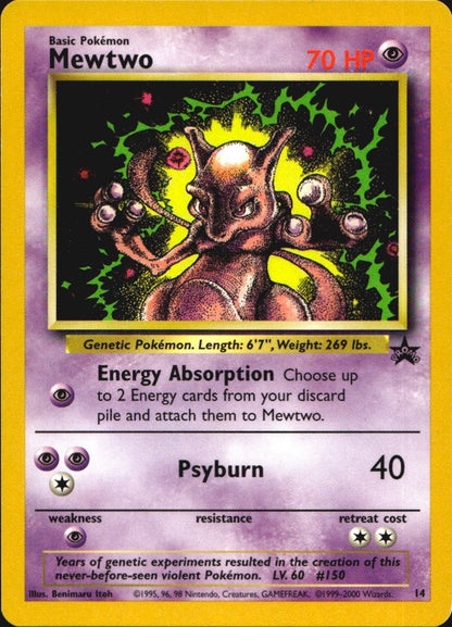 Mewtwo 14 Promo Wizards Black Star Promos Pokemon Near Mint