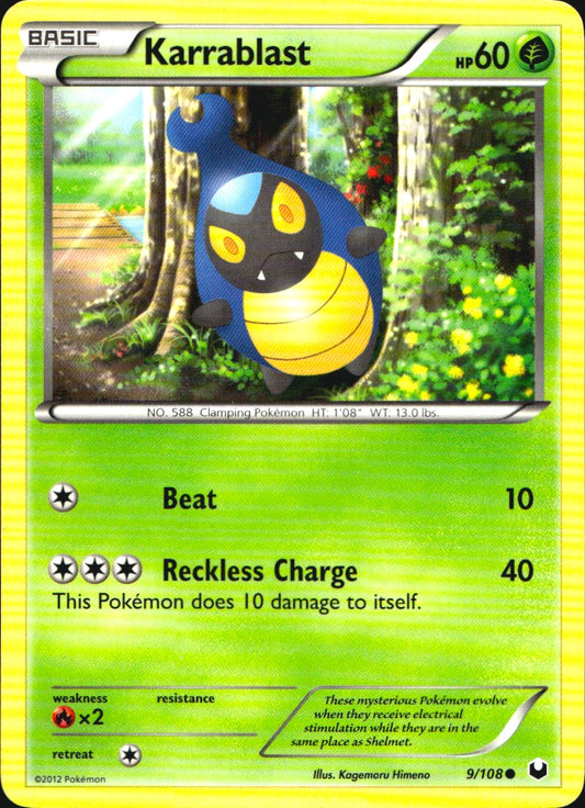 Karrablast 9/108 Common Dark Explorers Pokemon Near Mint