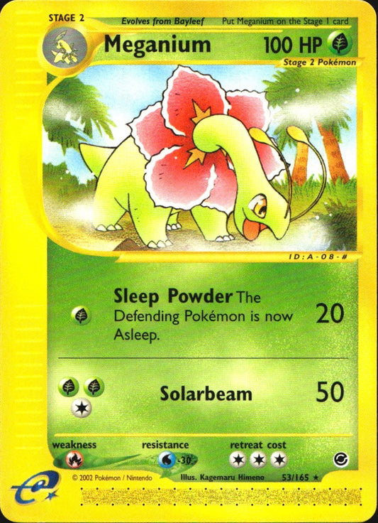 Meganium 53/165 Rare Expedition Base Set Pokemon Near Mint