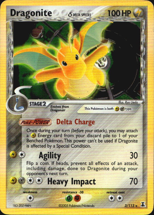 Dragonite 3/113 Holo Rare Delta Species Pokemon Lightly Played