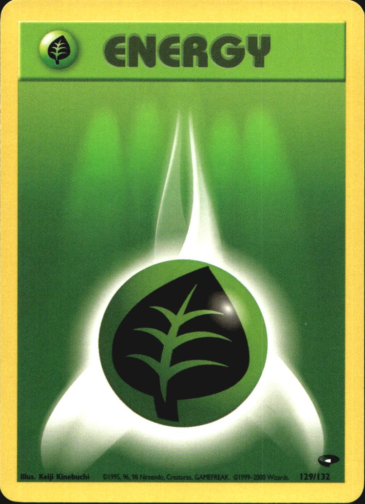 Grass Energy 129/132 Gym Challenge Pokemon Near Mint