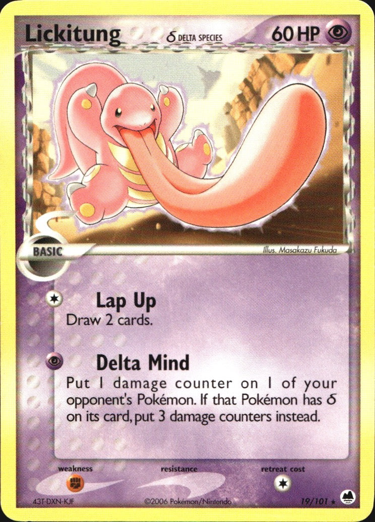 Lickitung 19/101 Rare Dragon Frontiers Pokemon Near Mint