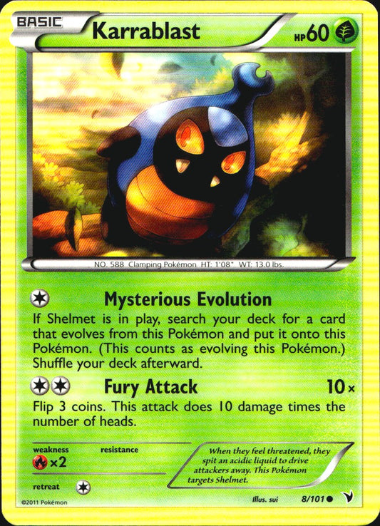 Karrablast 8/101 Common Noble Victories Pokemon Near Mint