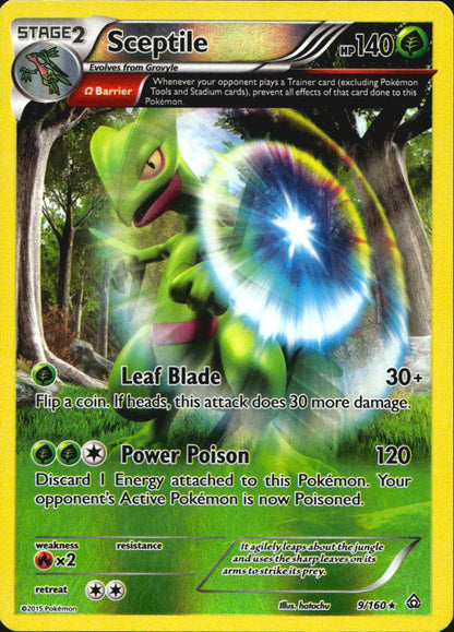Sceptile 9/160 Primal Clash Pokemon Reverse Holo Near Mint
