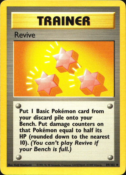 Revive 89/102 Uncommon Base Set Unlimited Pokemon Near Mint