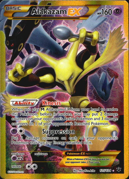 Alakazam EX 125/124 Secret Rare Fates Collide Pokemon Near Mint