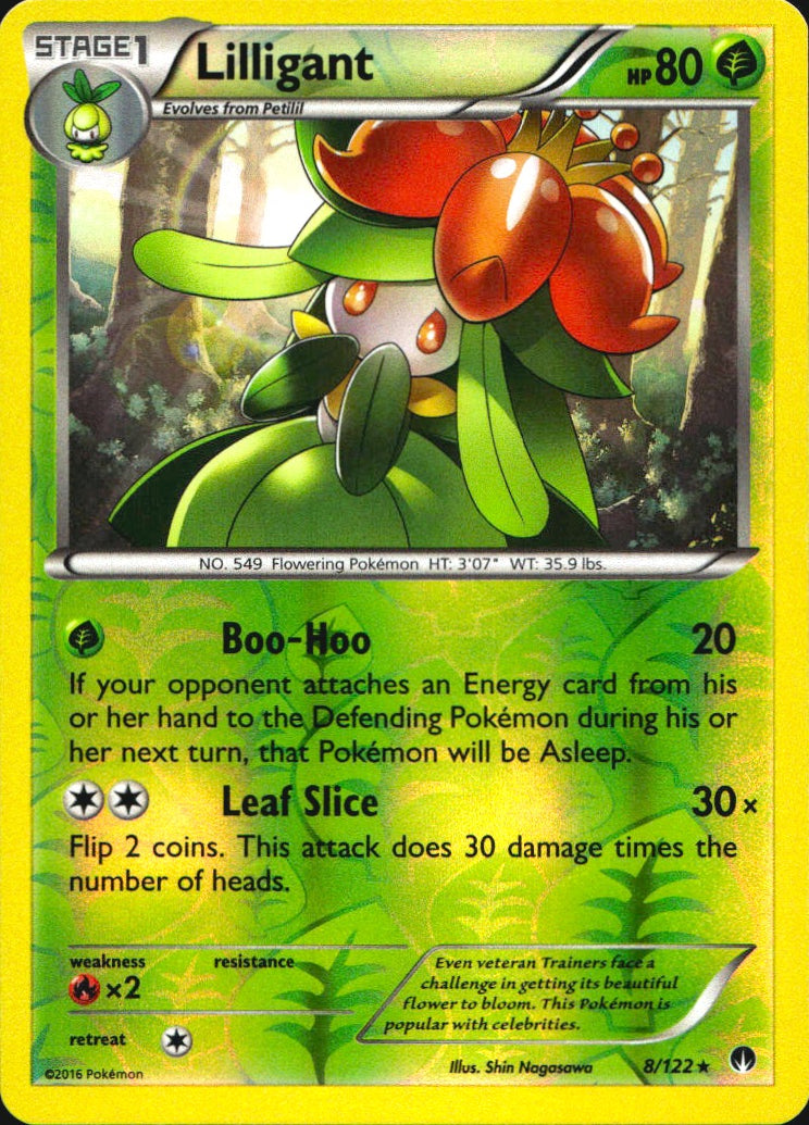 Lilligant 8/122 Rare BREAKpoint Pokemon Reverse Holo Near Mint