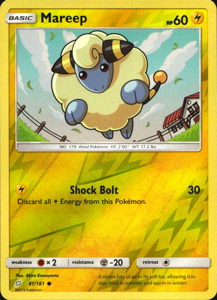 Mareep 41/181 Common Team Up Pokemon Reverse Holo Near Mint