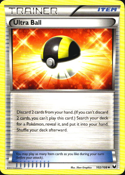 Ultra Ball 102/108 Uncommon Dark Explorers Pokemon Near Mint