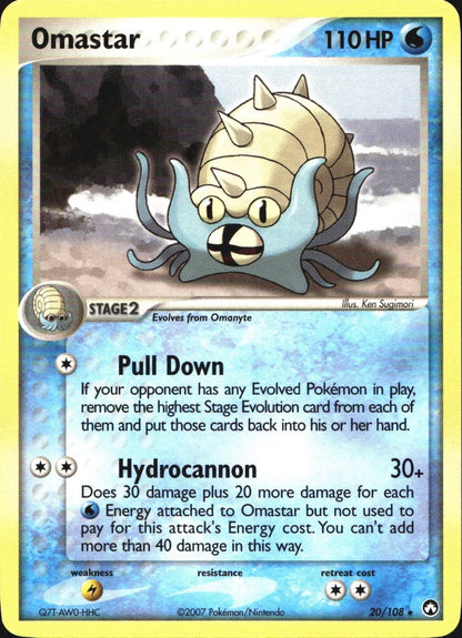 Omastar 20/108 Rare Power Keepers Pokemon Near Mint