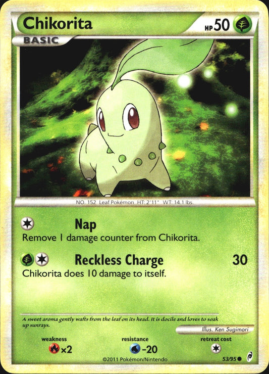 Chikorita 53/95 Common Call of Legends Pokemon Near Mint