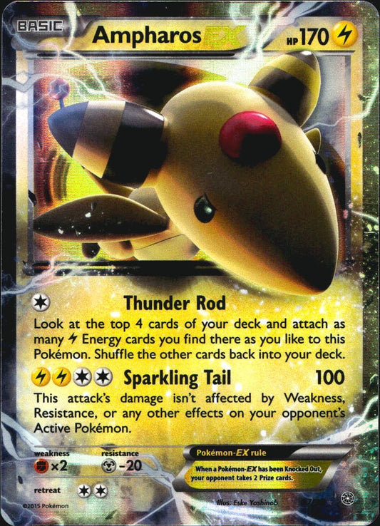 Ampharos EX 27/98 Holo Rare EX Ancient Origins Pokemon Near Mint