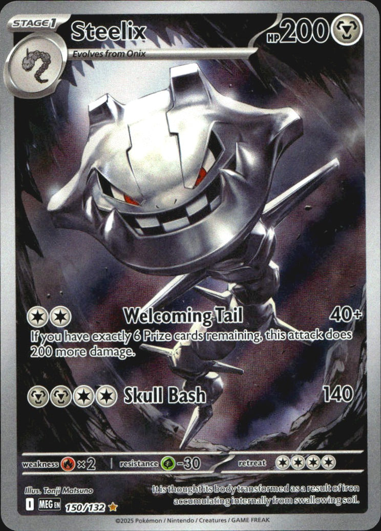 Steelix 150/132 Illustration Rare Mega Evolution Pokemon Near Mint