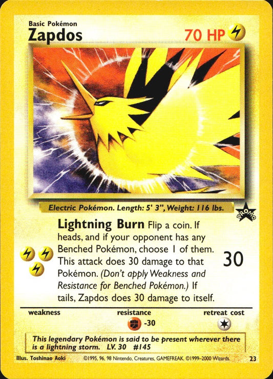 Zapdos 23 Promo Wizards Black Star Promos Pokemon Near Mint