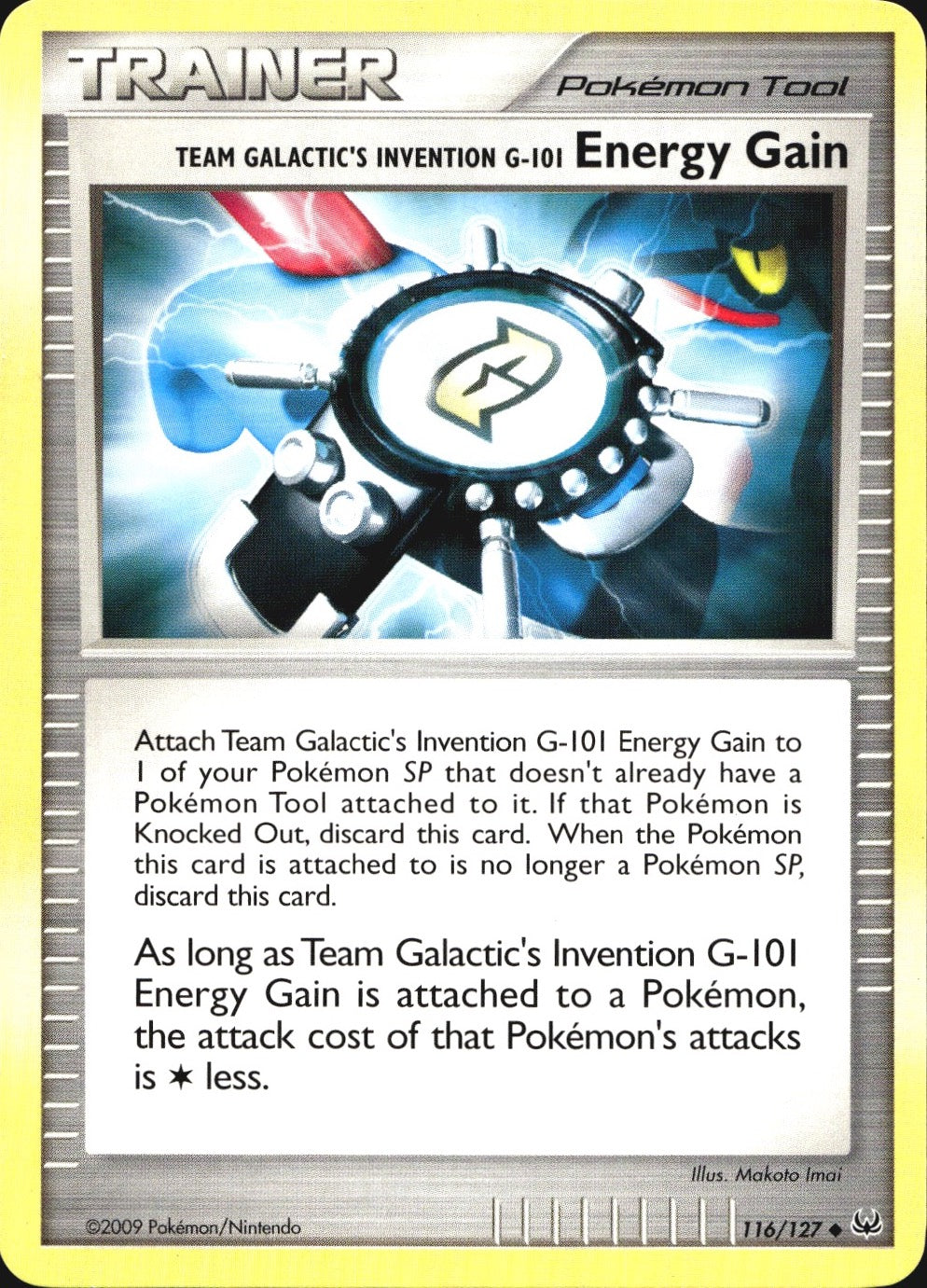 Team Galactic's Invention G-101 Energy Gain 116/127 Uncommon Platinum Pokemon NM