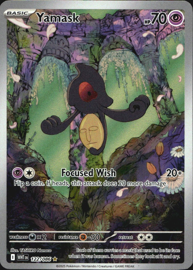 Yamask 122/086 Illustration Rare White Flare Pokemon Near Mint