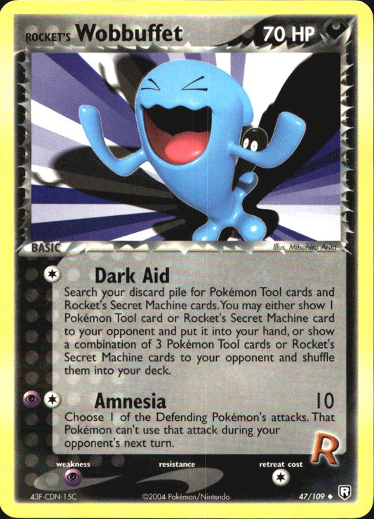 Rocket's Wobbuffet 47/109 Uncommon Team Rocket Returns Pokemon Near Mint