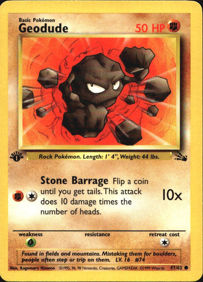Geodude 77/110 Common Legendary Collection Pokemon 1st Edition Near Mint