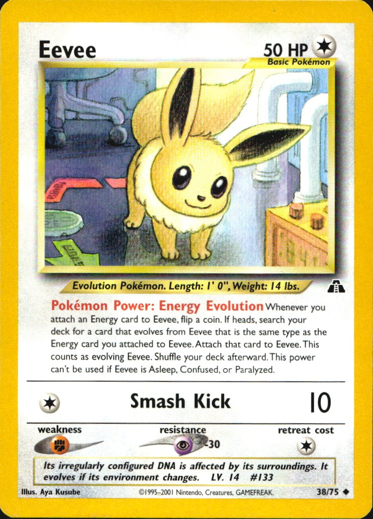 Eevee 38/75 Uncommon Neo Discovery Pokemon Near Mint