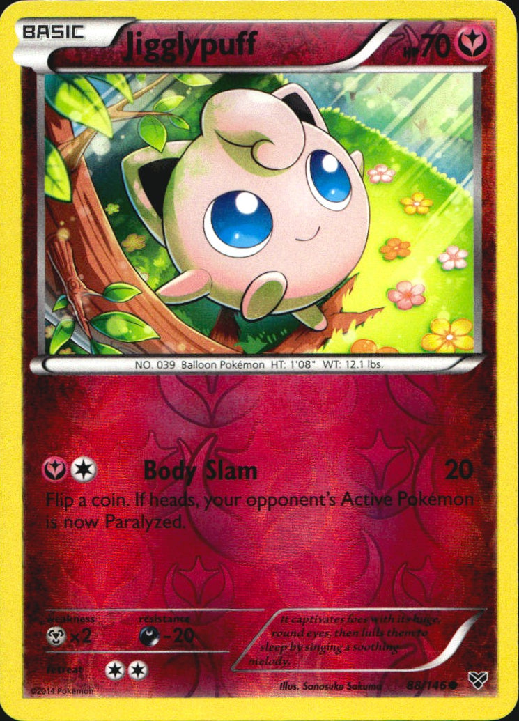 Jigglypuff 88/146 Common XY Pokemon Reverse Holo Near Mint
