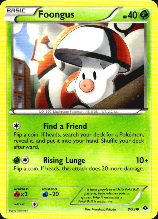 Foongus 8/99 Common Next Destinies Pokemon Near Mint