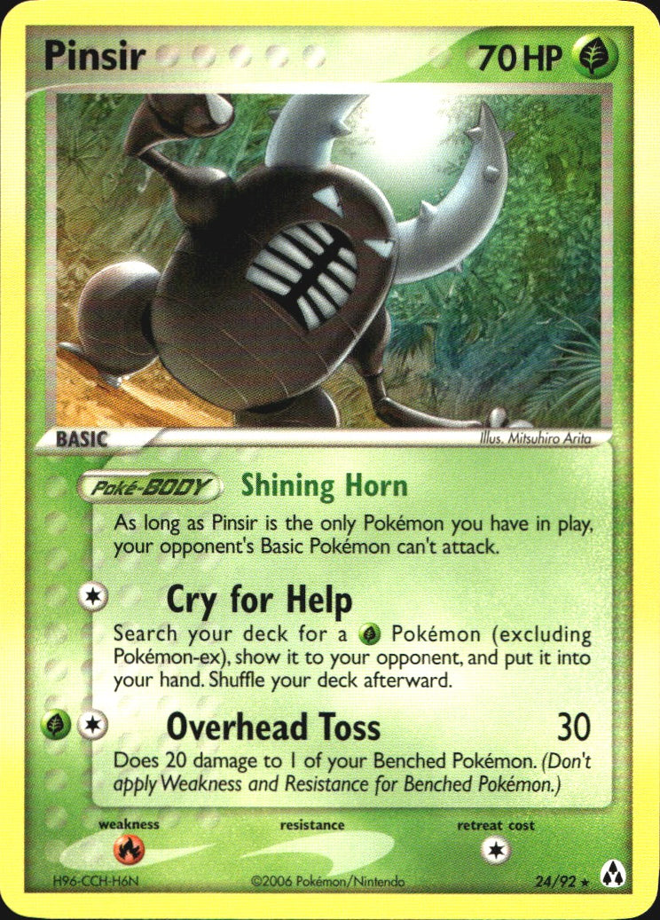 Pinsir 24/92 Rare Legend Maker Pokemon Near Mint