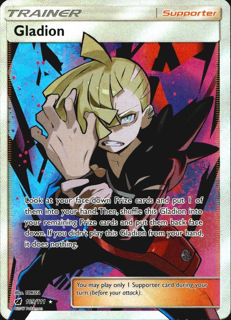 Gladion 109/111 Rare Ultra Crimson Invasion Pokemon Near Mint