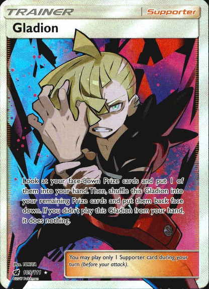 Gladion 109/111 Rare Ultra Crimson Invasion Pokemon Near Mint
