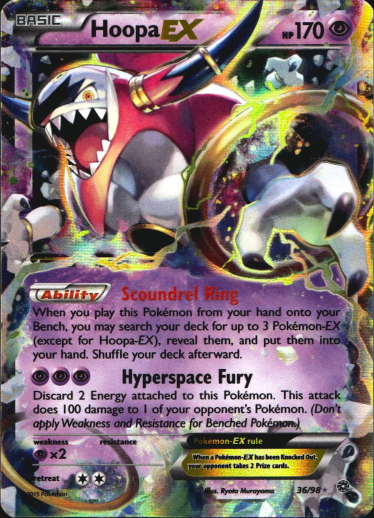 Hoopa EX 36/98 Holo Rare EX Ancient Origins Pokemon Near Mint