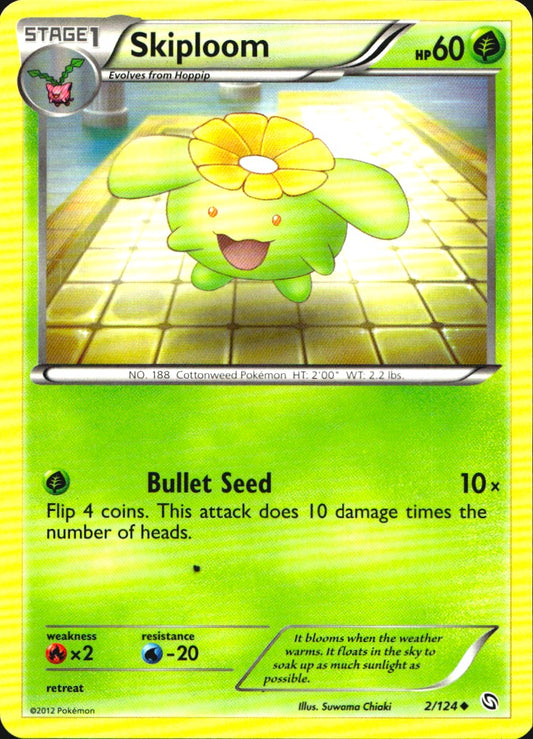 Skiploom 2/124 Uncommon Dragons Exalted Pokemon Near Mint