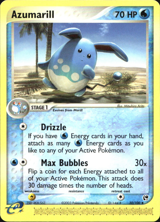Azumarill 30/100 Uncommon Sandstorm Pokemon Near Mint