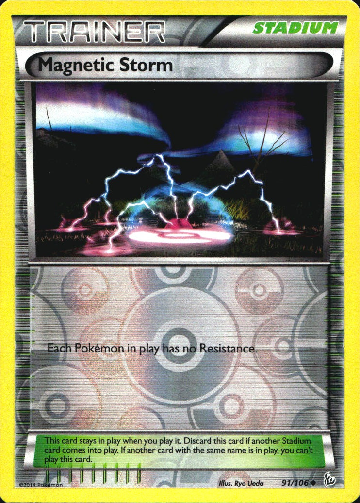 Magnetic Storm 91/106 Uncommon Flashfire Pokemon Reverse Holo Near Mint