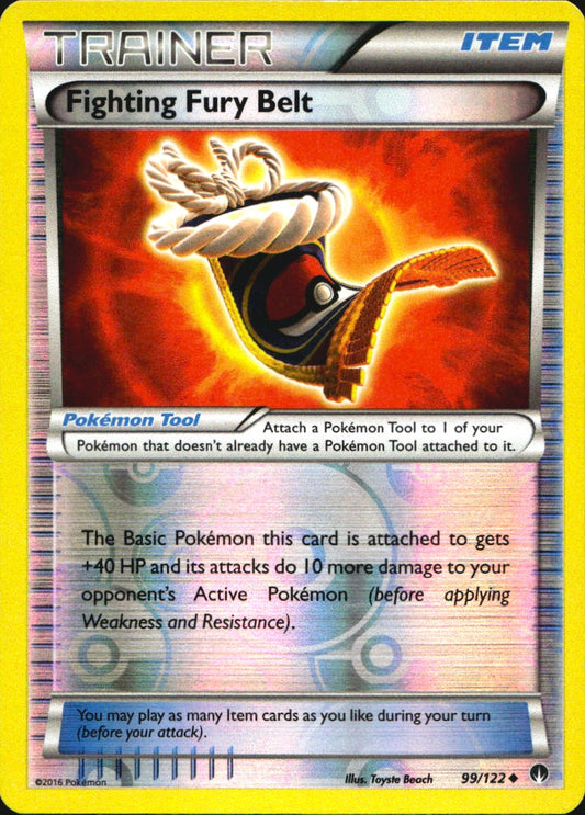 Fighting Fury Belt 99/122 Uncommon BREAKpoint Pokemon Reverse Holo Near Mint