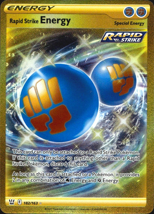 Rapid Strike Energy 182/163 Secret Rare Battle Styles Near Mint