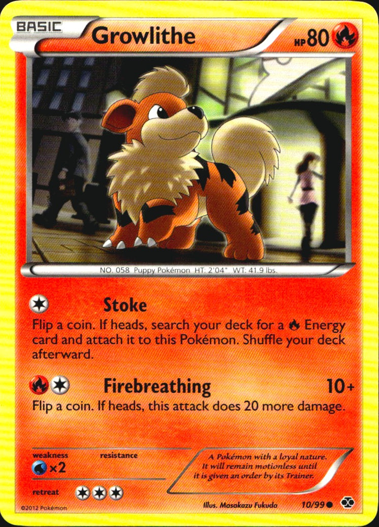 Growlithe 10/99 Common Next Destinies Pokemon Near Mint