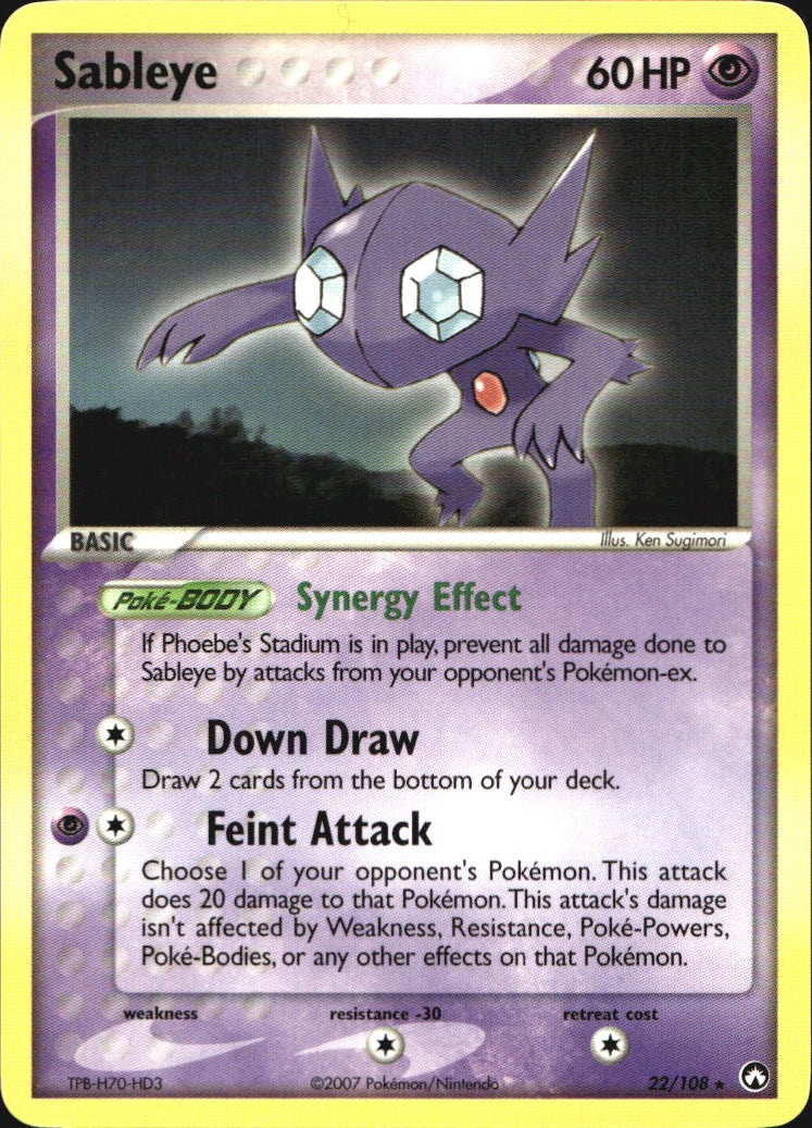 Sableye 22/108 Rare Power Keepers Pokemon Near Mint