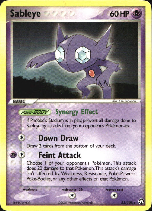 Sableye 22/108 Rare Power Keepers Pokemon Near Mint
