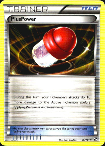 PlusPower 96/114 Uncommon Black & White Pokemon Near Mint