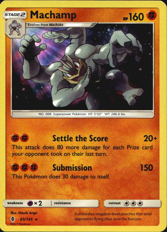 Machamp 65/145 Holo Rare Guardians Rising Pokemon Near Mint