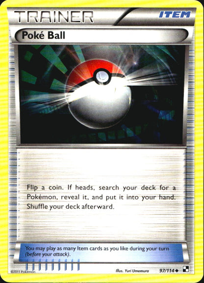 Poke Ball 97/114 Uncommon Black & White Pokemon Near Mint