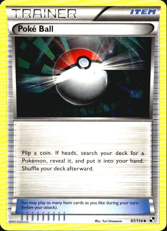 Poke Ball 97/114 Uncommon Black & White Pokemon Near Mint