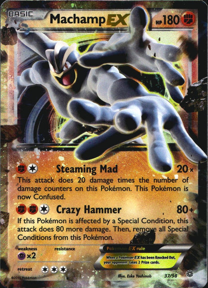 Machamp EX 37/98 Holo Rare EX Ancient Origins Pokemon Near Mint